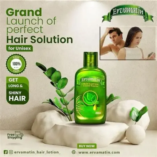 Ervamatin™ Hair Lotion herbal hair loss treatment bottle
